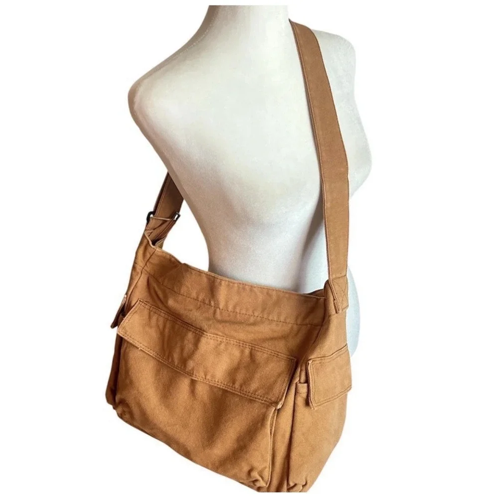 Unisex Vintage Canvas Crossbody Messenger Bag -New